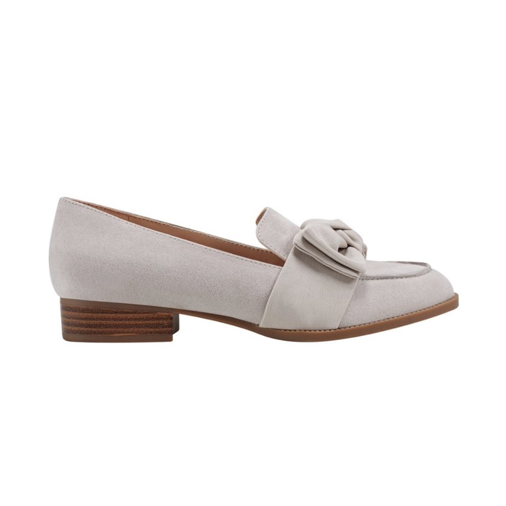 Bandolino Lindio Bow Detail Slip On grey Loafers office workwear Oxford size 8 - Picture 9 of 9